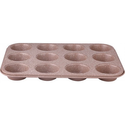 Muhler Φόρμα Ζαχαροπλαστικής για Cupcakes/Muffins από Αλουμίνιο 12 Θέσεων 35.5x26.8x3εκ.